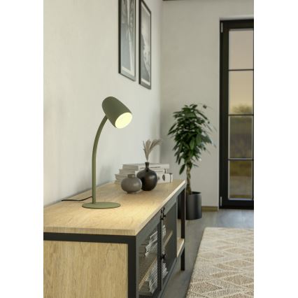 Eglo - Stolná lampa 1xE14/18W/230V zelená
