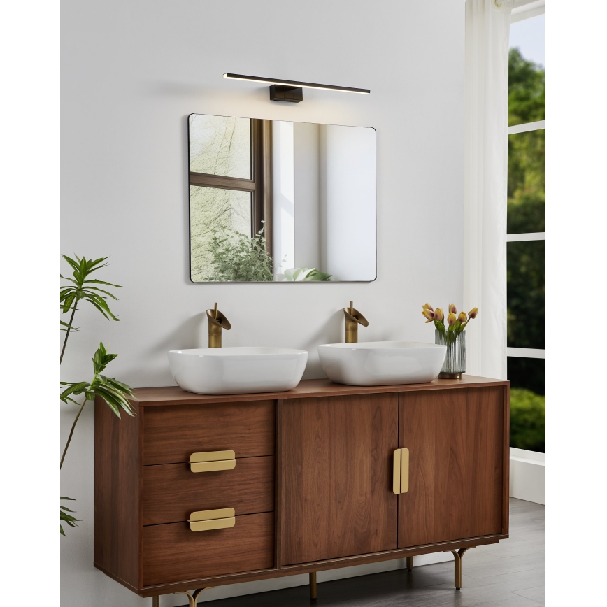 Eglo - LED osvetlenie zrkadla do kúpeľne LED/10W/230V 3000/4000/6500K 60 cm IP44 čierna