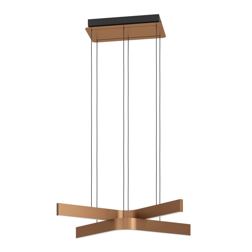 Eglo - LED RGBW stmievateľný závesný luster na lanku 2xLED/18W/230V medená/čierna