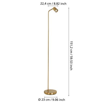 Eglo - Stojacia lampa 1xGU10/5W/230V zlatá