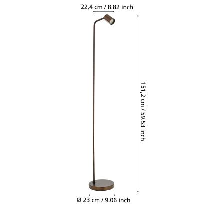 Eglo - Stojacia lampa 1xGU10/5W/230V bronzová