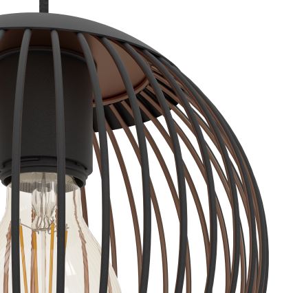 Eglo - Luster na lanku 3xE27/60W/230V čierny
