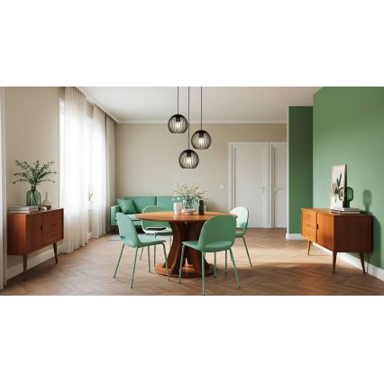 Eglo - Závesné svietidlo na lanku 3xE27/60W/230V čierne