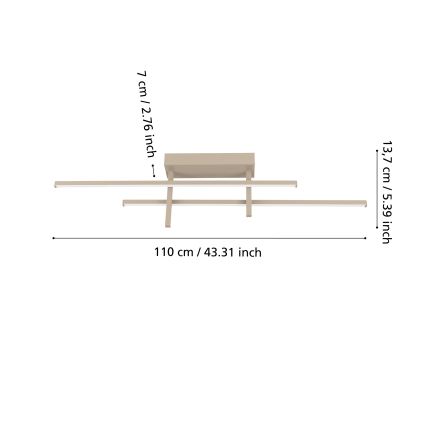 Eglo - LED stropné svietidlo LED/20W/230V béžové