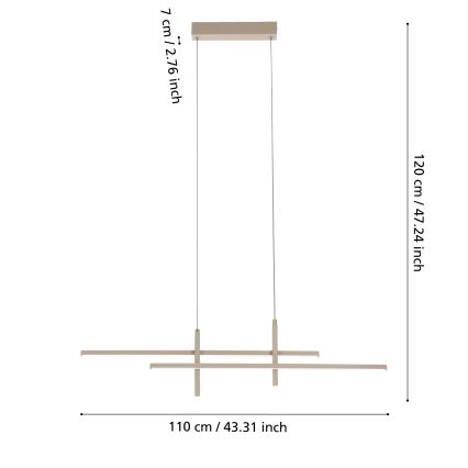 Eglo - LED luster na lankách LED/20W/230V béžový