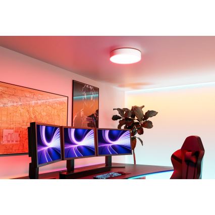 Eglo - LED RGBW Stmievateľné stropné svietidlo LED/15W/230V 2700-6500K pr. 39cm biela