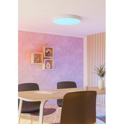 Eglo - LED RGBW stmievateľné stropné svietidlo LED/36,5W/230V 2700-6500K pr. 69 cm biela
