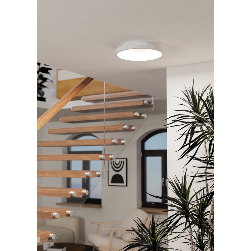 Eglo - LED RGBW stmievateľné stropné svietidlo, LED 19,6 W, 230 V, 2700–6500 K, priemer 35 cm, biela