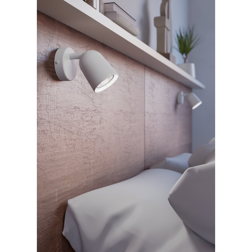 Eglo - Nástenné bodové svietidlo 1xGU10/5W/230V biela