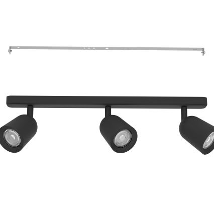 Eglo - Bodové svietidlo 3xGU10/10W/230V čierne