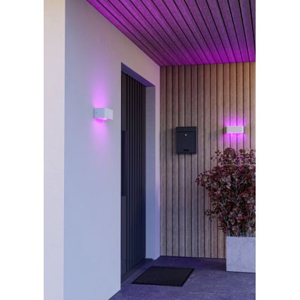 Eglo - RGBW LED stmievateľné vonkajšie nástenné svietidlo LED/10W/230V 2700-6500K IP55 biele