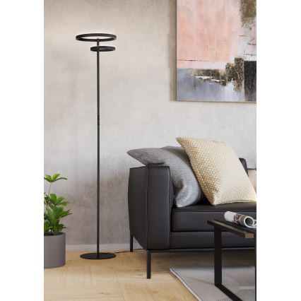 Eglo - LED stmievateľná stojacia lampa LED/16W/230V + LED/12W čierna