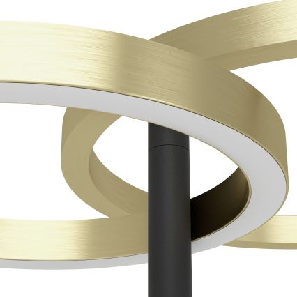 Eglo - LED Stmievateľná stojacia lampa LED/16W/230V + LED/12W zlatá/čierna