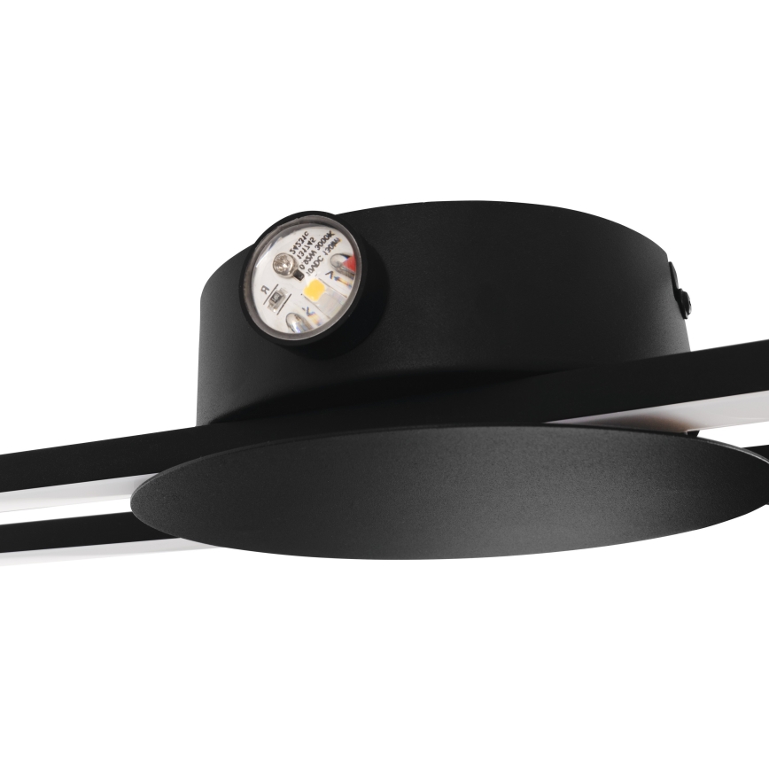 Eglo - LED nástenné svietidlo LED/20W/230V + LED/0,91W čierna