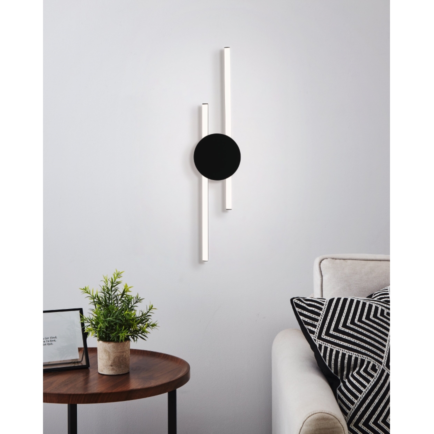 Eglo - LED nástenné svietidlo LED/20W/230V + LED/0,91W čierna