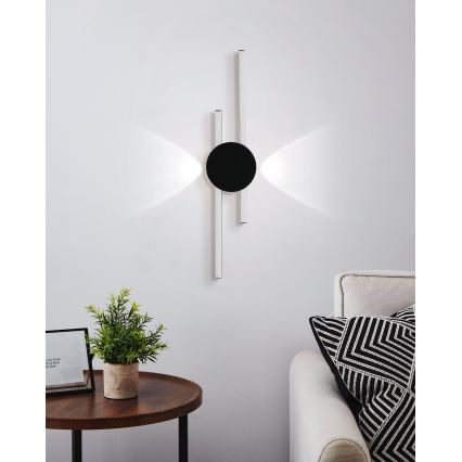 Eglo - LED nástenné svietidlo LED/20W/230V + LED/0,91W čierna