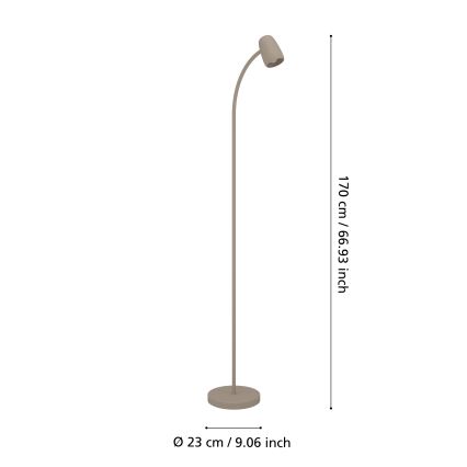 Eglo - Stojacia lampa 1xE14/18W/230V krémová