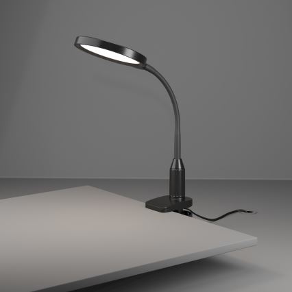 Eglo - LED Stmievateľná flexibilná lampa s klipom LED/5,5W/230V 2700/4000/6500K čierna