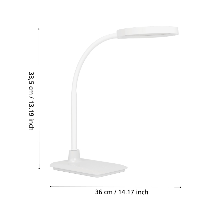Eglo - LED Stmievateľná flexibilná stolová lampa LED/5,5W/230V 2700/4000/6500K biela