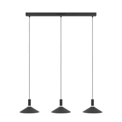 Eglo - LED RGBW Stmievateľný luster na lane 3xLED/7,5W/230V 2700-6500K čierny
