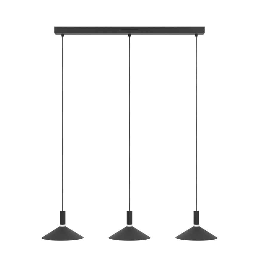 Eglo - LED RGBW Stmievateľný luster na lane 3xLED/7,5W/230V 2700-6500K čierny