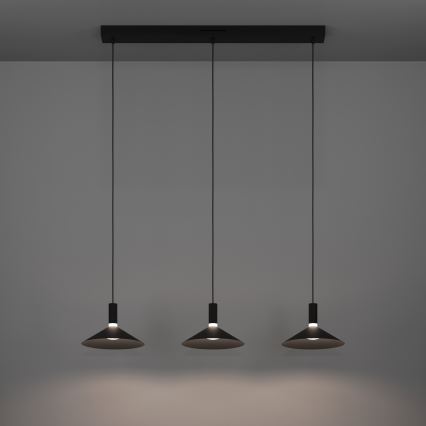 Eglo - LED RGBW Stmievateľný luster na lane 3xLED/7,5W/230V 2700-6500K čierny