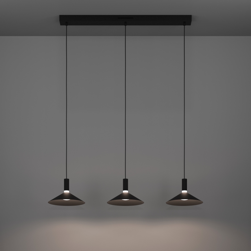 Eglo - LED RGBW Stmievateľný luster na lane 3xLED/7,5W/230V 2700-6500K čierny