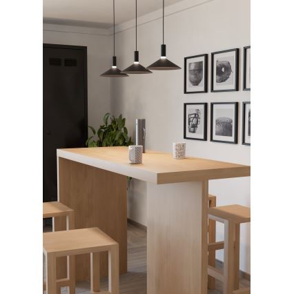 Eglo - LED RGBW Stmievateľný luster na lane 3xLED/7,5W/230V 2700-6500K čierny