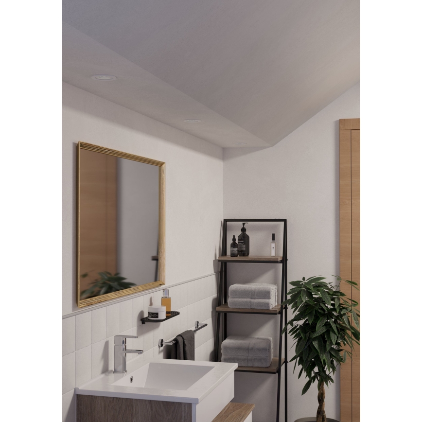 Eglo - SADA 3x LED Kúpeľňové podhľadové bodové svietidlo 1xGU10/4,5W/230V IP44 biela