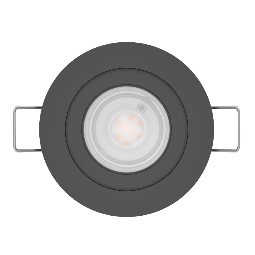 Eglo - LED kúpeľňové zapustené bodové svietidlo 1xGU10/4,5W/230V IP44 čierne