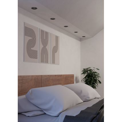 Eglo - LED podhľadové bodové svietidlo 1xGU10/4,5W/230V čierne