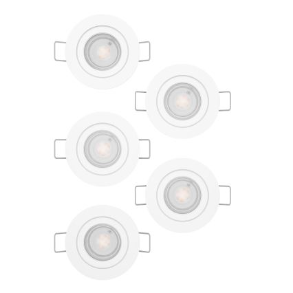 Eglo - SADA 5x LED zapustených bodových svietidiel LED/4,8W/230V 2700/4000/6500K biela