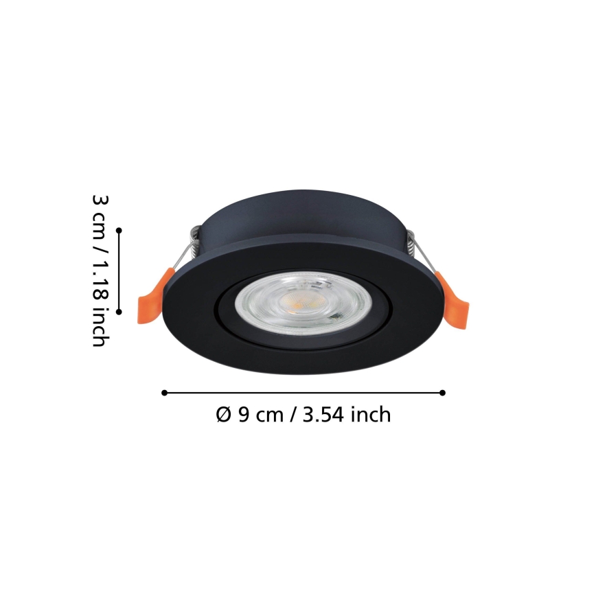 Eglo - LED podhľadové bodové svietidlo LED/4,8W/230V 2700/4000/6500K čierne