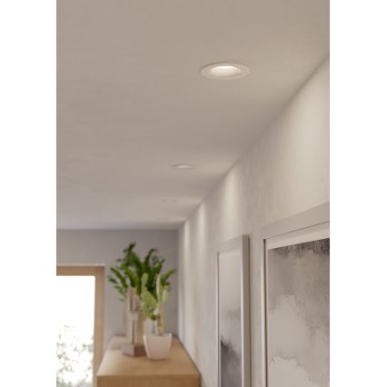 Eglo - Sada 3x LED kúpeľňových zapustených svietidiel LED/4,9W/230V 2700/4000/6500K pr. 8,8 cm IP65 biela