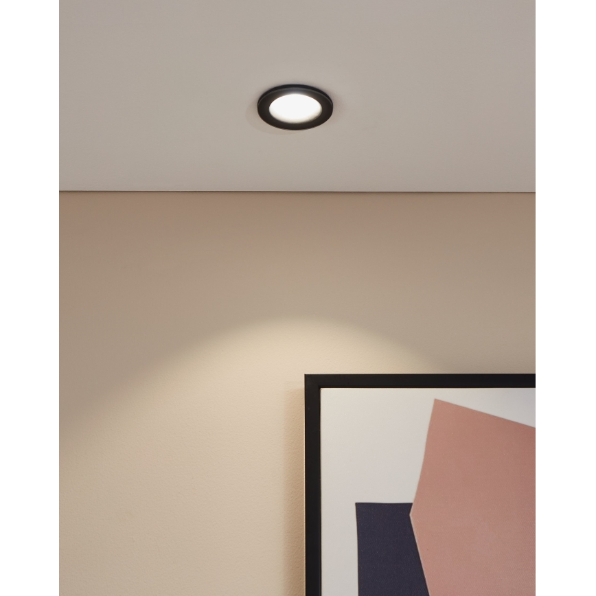 Eglo - LED Kúpeľňové podhľadové svietidlo LED/4,9W/230V 2700/4000/6500K priem. 8,8 cm IP65 čierna