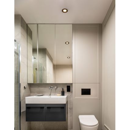 Eglo - Sada 3x LED zapustených stropných svietidiel do kúpeľne LED/4,9W/230V 2700/4000/6500K priemer 8,8 cm IP65 čierna