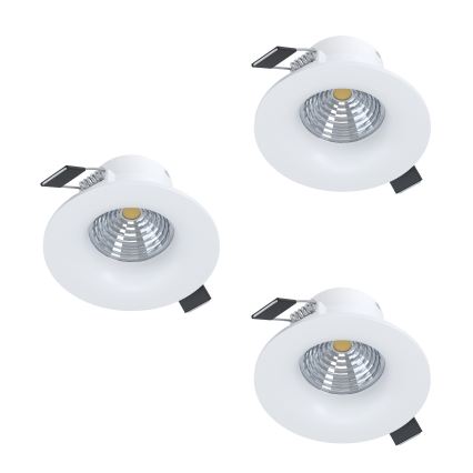 Eglo - SADA 3x LED stmievateľné zapustené stropné svietidlá LED/4,8W/230V pr. 8,8 cm biela