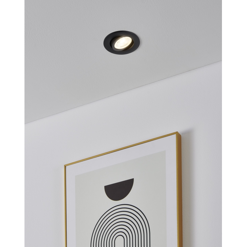 Eglo - SADA 3x LED RGBW Stmievateľné zapustené stropné svietidlo LED/4,7W/230V 2700-6500K čierna