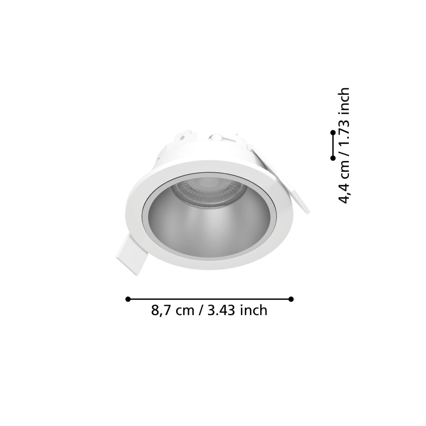 Eglo - LED stmievateľné podhľadové kúpeľňové svietidlo LED/4,8W/230V 2700/4000/6500K IP44 biela/zlatá