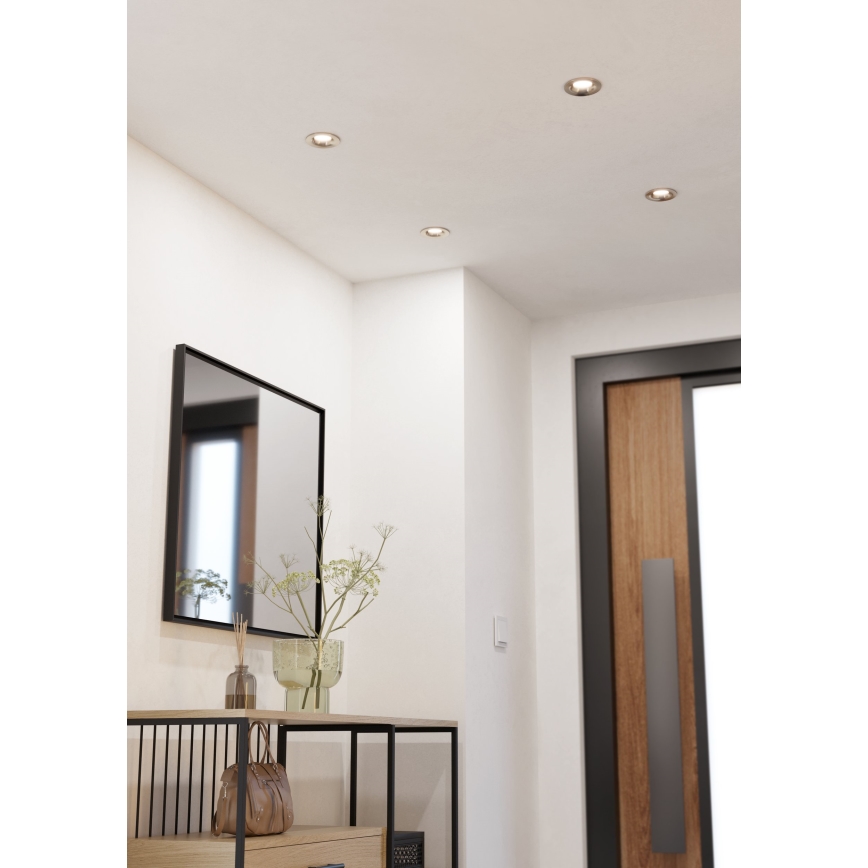 Eglo - SADA 3× LED stmievateľné podhľadové svietidlo LED/6,4W/230V pr. 8,8 cm matný chróm