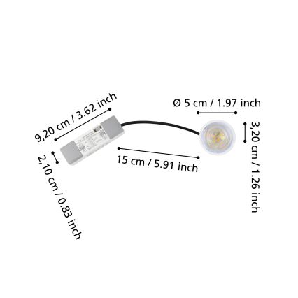Eglo - LED Exteriérový modul LED/4,9W/230V 2700/4000/6500K IP65