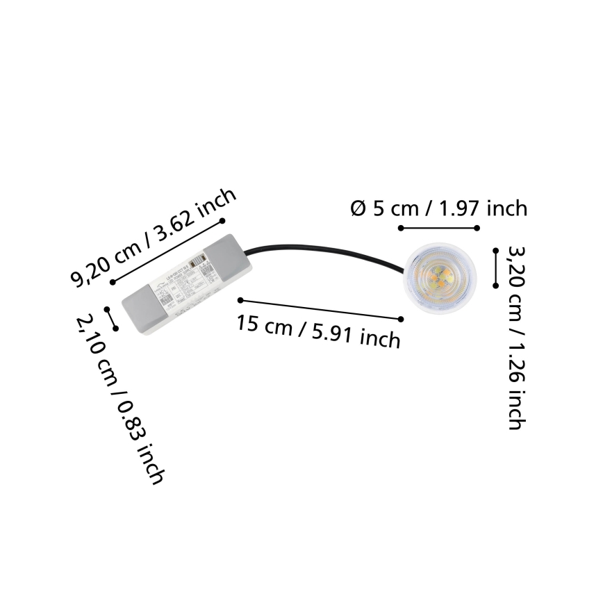 Eglo - LED Exteriérový modul LED/4,9W/230V 2700/4000/6500K IP65