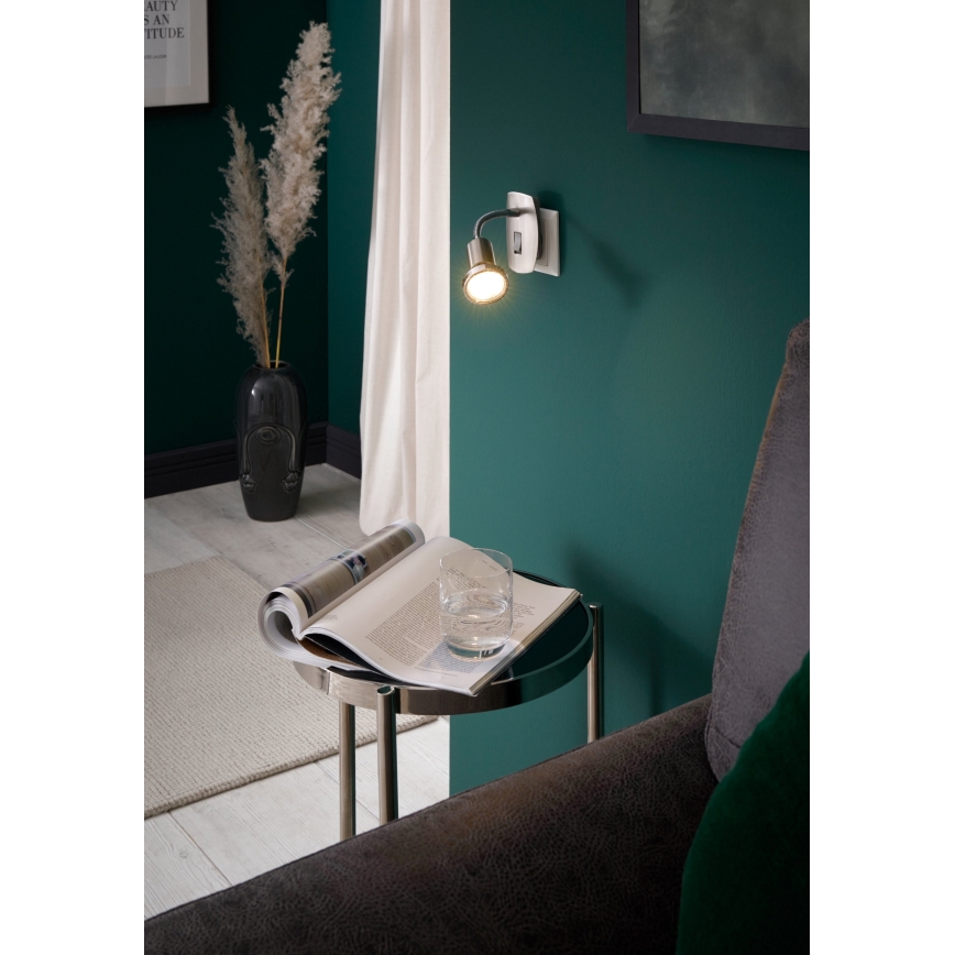 Eglo - LED svietidlo do zásuvky 1x GU10/2,8 W/230 V matný chróm