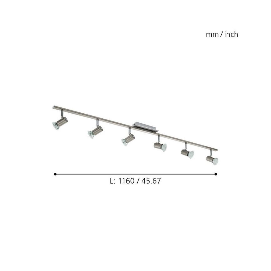 Eglo - Stropné svietidlo 6xGU10/LED/3W