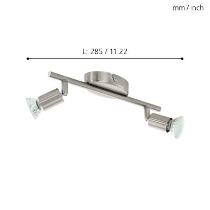 Eglo - LED bodové svietidlo 2xGU10/2,8W/230V