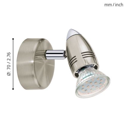 Eglo 92641 - LED Bodové svietidlo MAGNUM 1xGU10/3W/230V