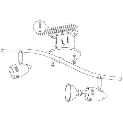 Eglo 92642 - LED Bodové svietidlo MAGNUM 2xGU10/3W/230V