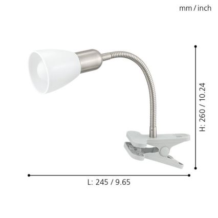 Eglo 92932 - LED lampa s klipom DAKAR 3 1xE14/4W/230V