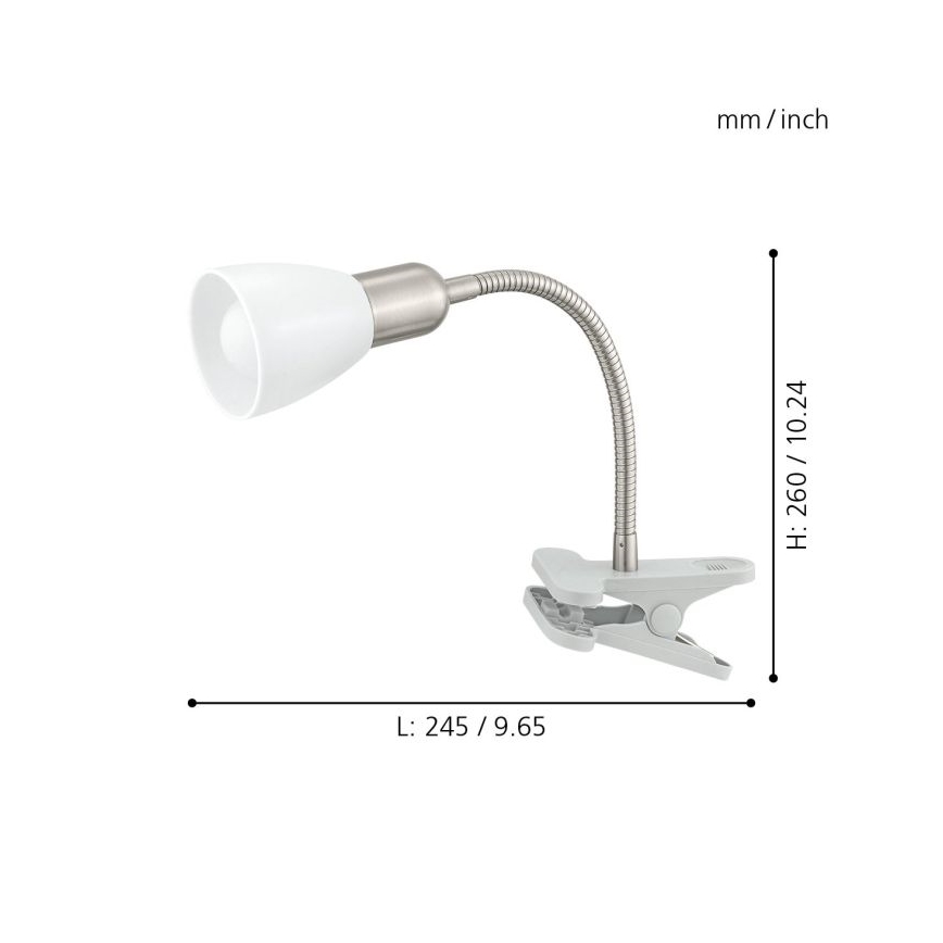 Eglo 92932 - LED lampa s klipom DAKAR 3 1xE14/4W/230V