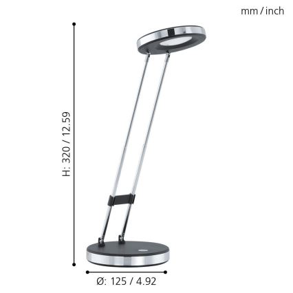 Eglo 93076 - LED stolná lampa GEXO LED/3W/230V